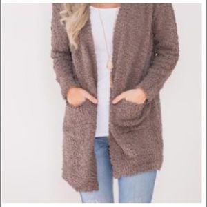 Pink Lily Only In Dreams Mocha Cardigan